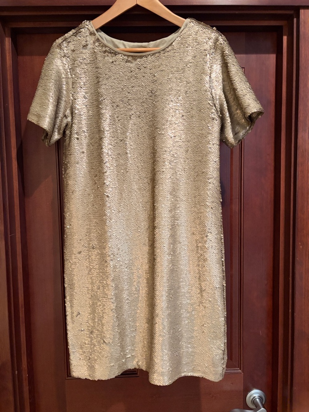 Kenneth Cole Matte sequin dress size M  NWT lined sheathe cocktail short sleeve